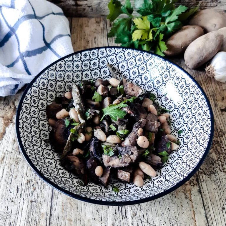 Poêlée haricots et champignons