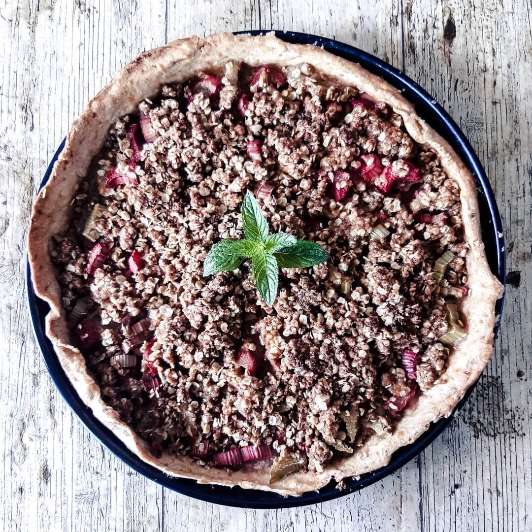 Tarte pomme rhubarbe